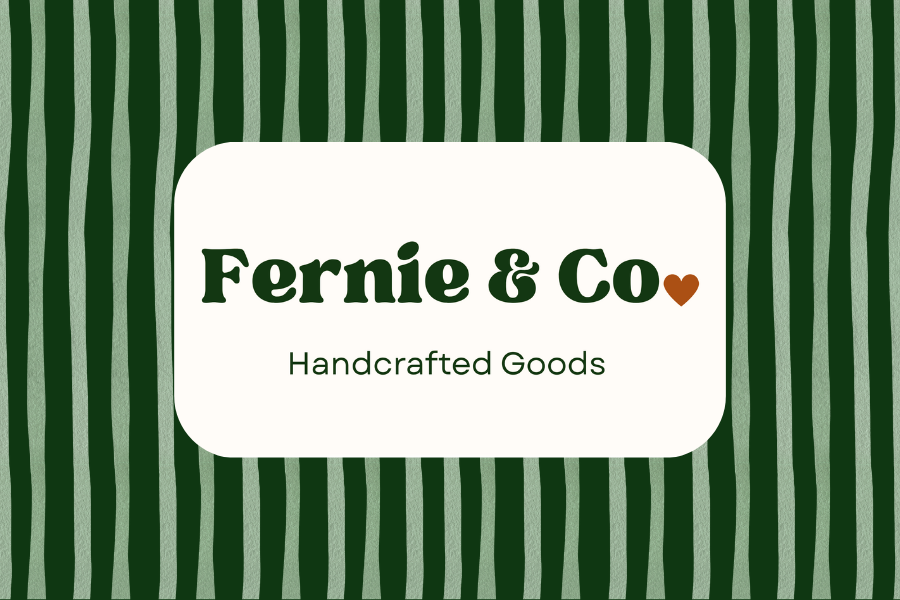 Fernie & Co logo on a green striped background