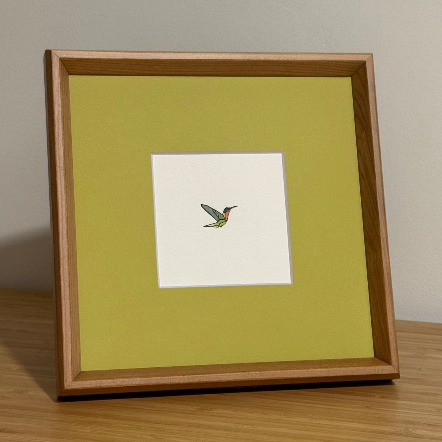 Hand-Stamped Art: Hummingbird Watercolor