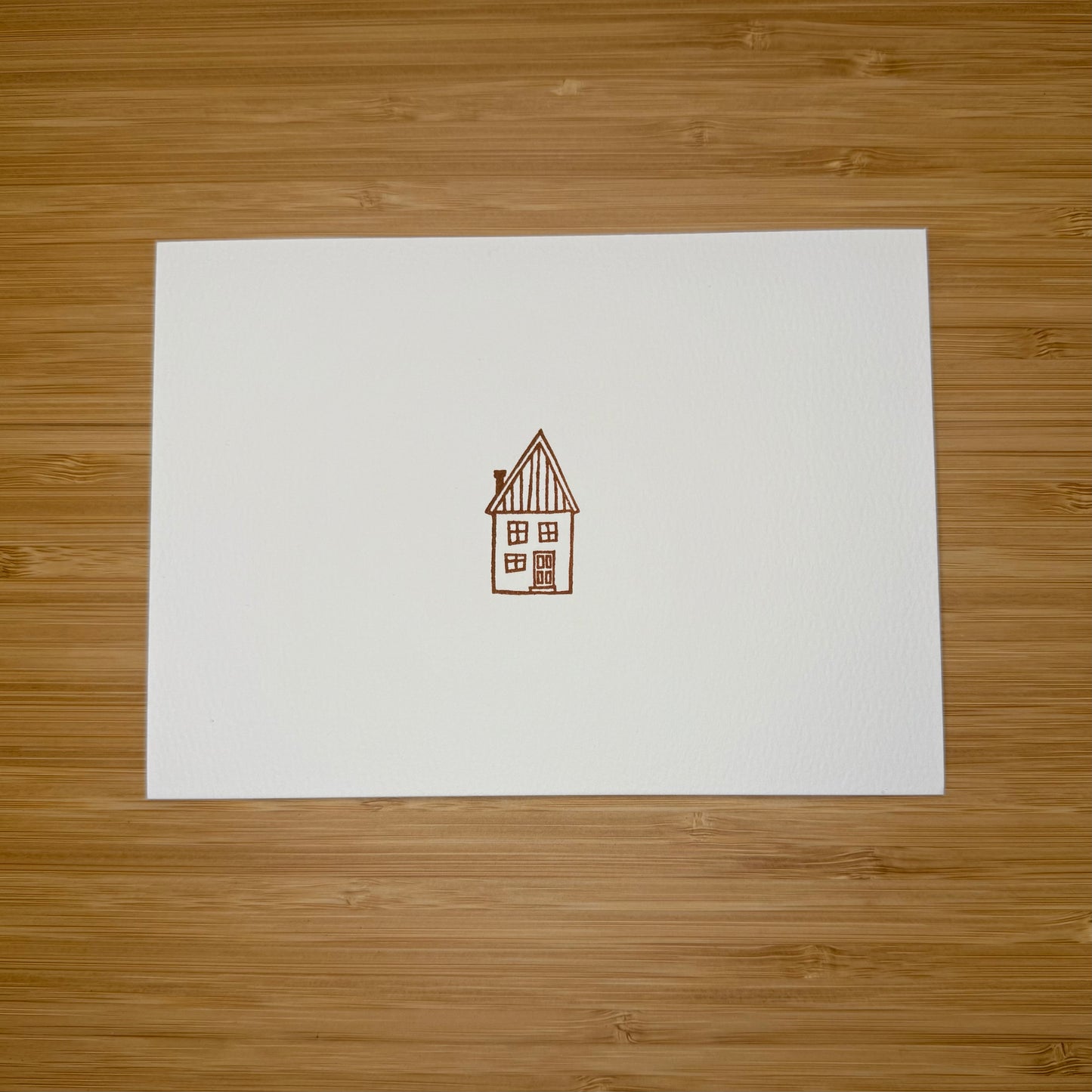 Unframed Hand-Stamped Art: Home Sweet Home