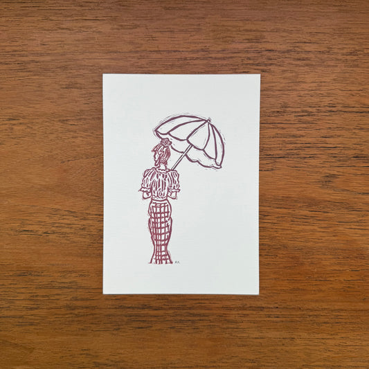 "Out and About"- Original Linocut Print