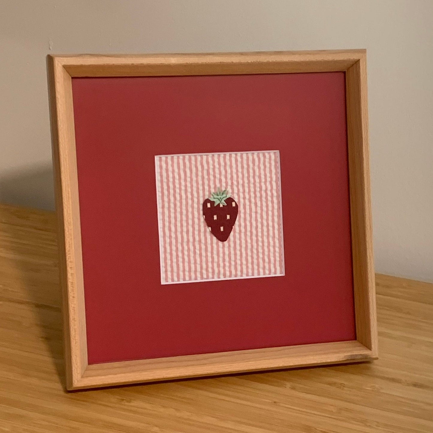 Textile Art: Strawberry