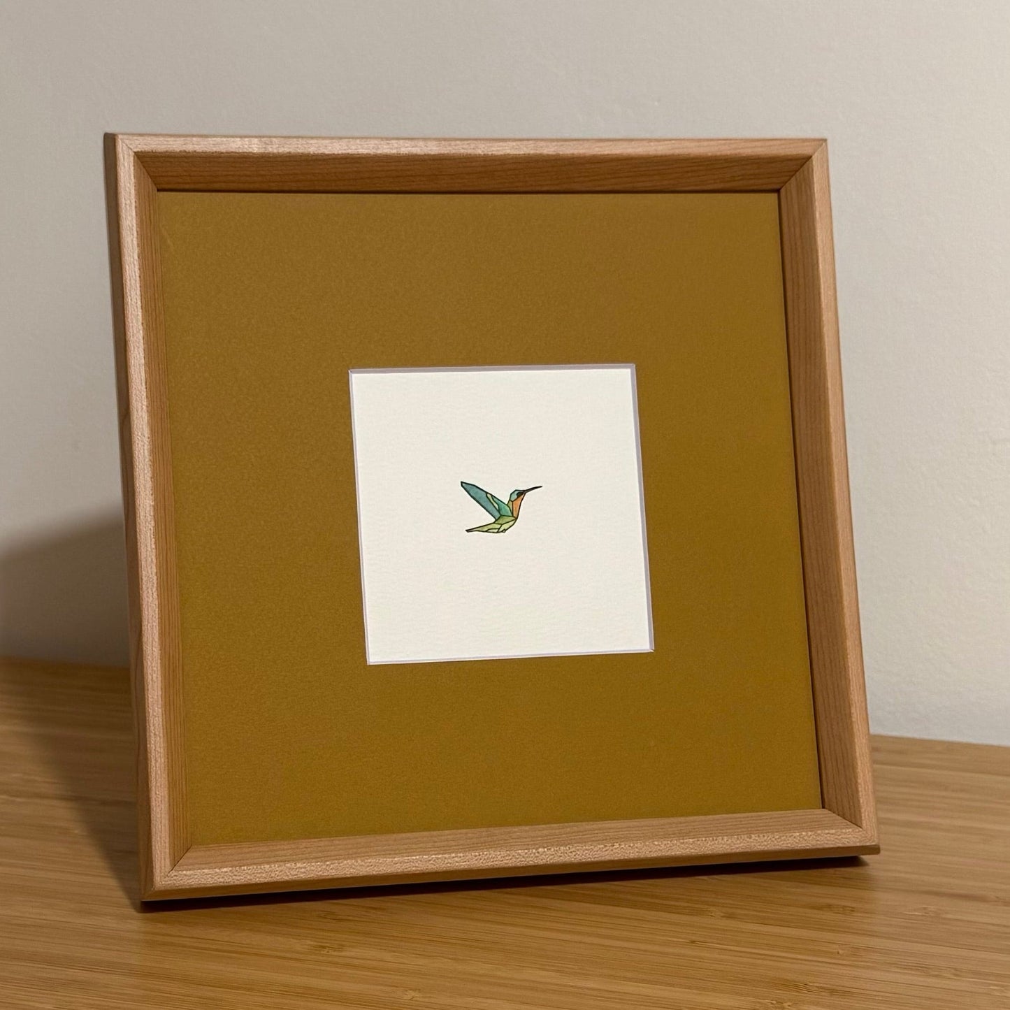 Hand-Stamped Art:  Hummingbird Watercolor