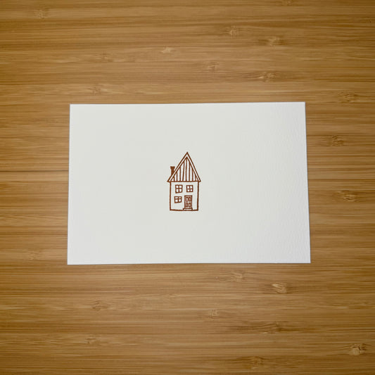 4 x 6 Unframed Hand-Stamped Art:  Home Sweet Home