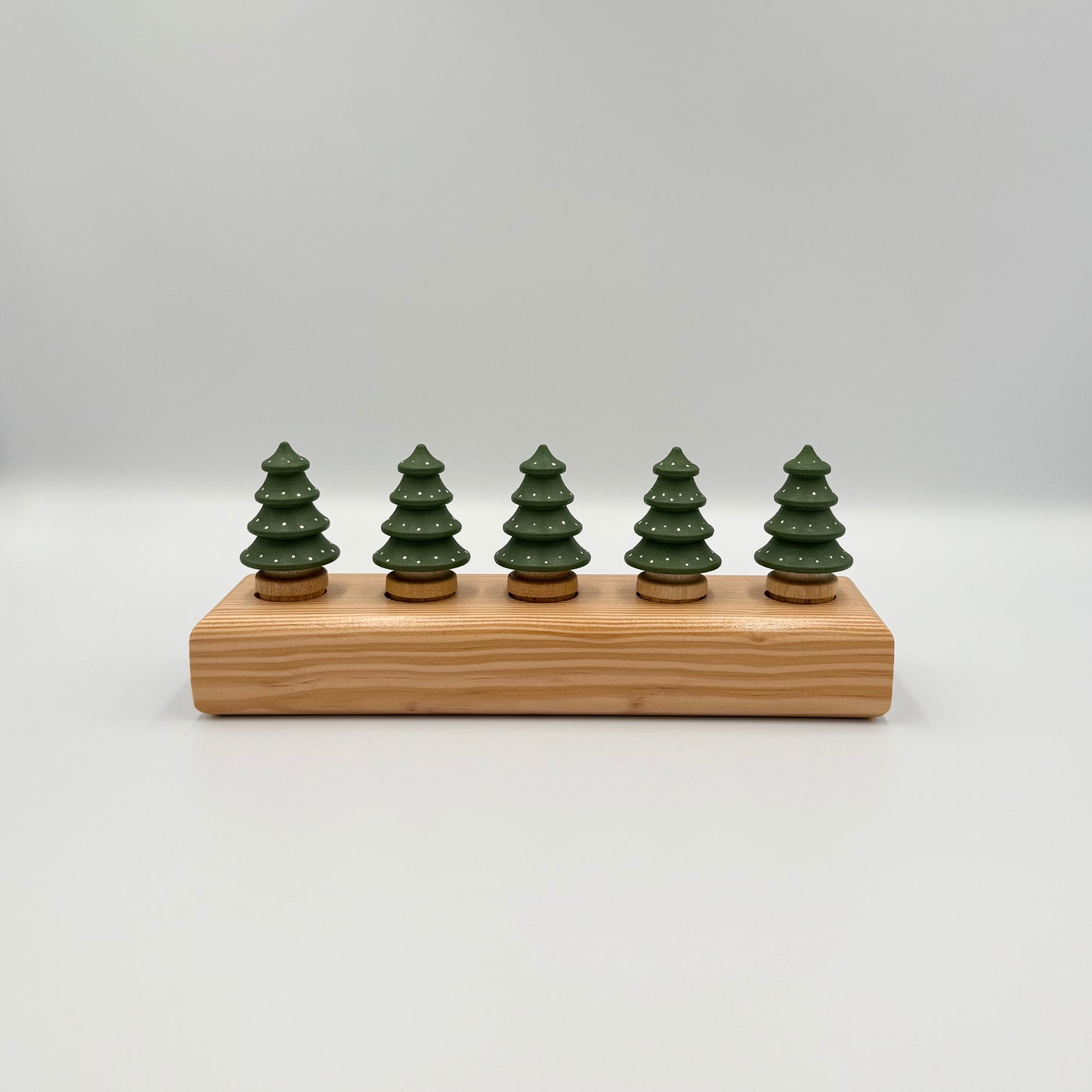 Large Douglas Fir Tic-Tac-Toe Board with Christmas Trees