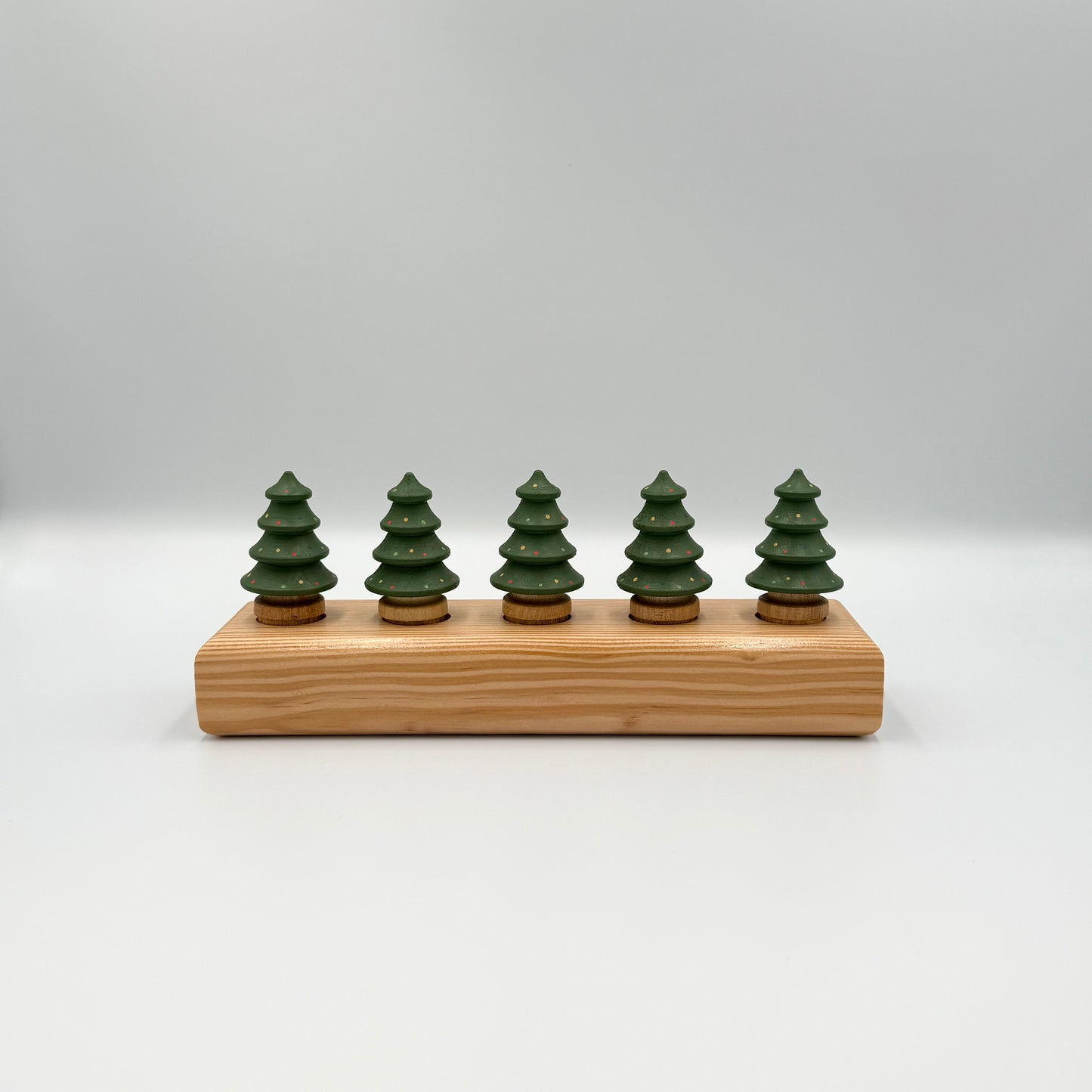 Large Douglas Fir Tic-Tac-Toe Board with Christmas Trees