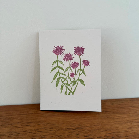 Handcrafted Notebook:  Bee Balm