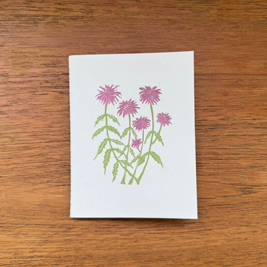 Handcrafted Notebook:  Bee Balm