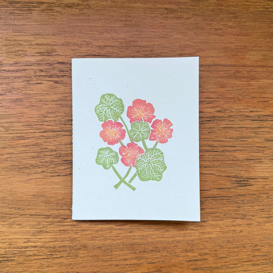 Handcrafted Notebook:  Nasturtium