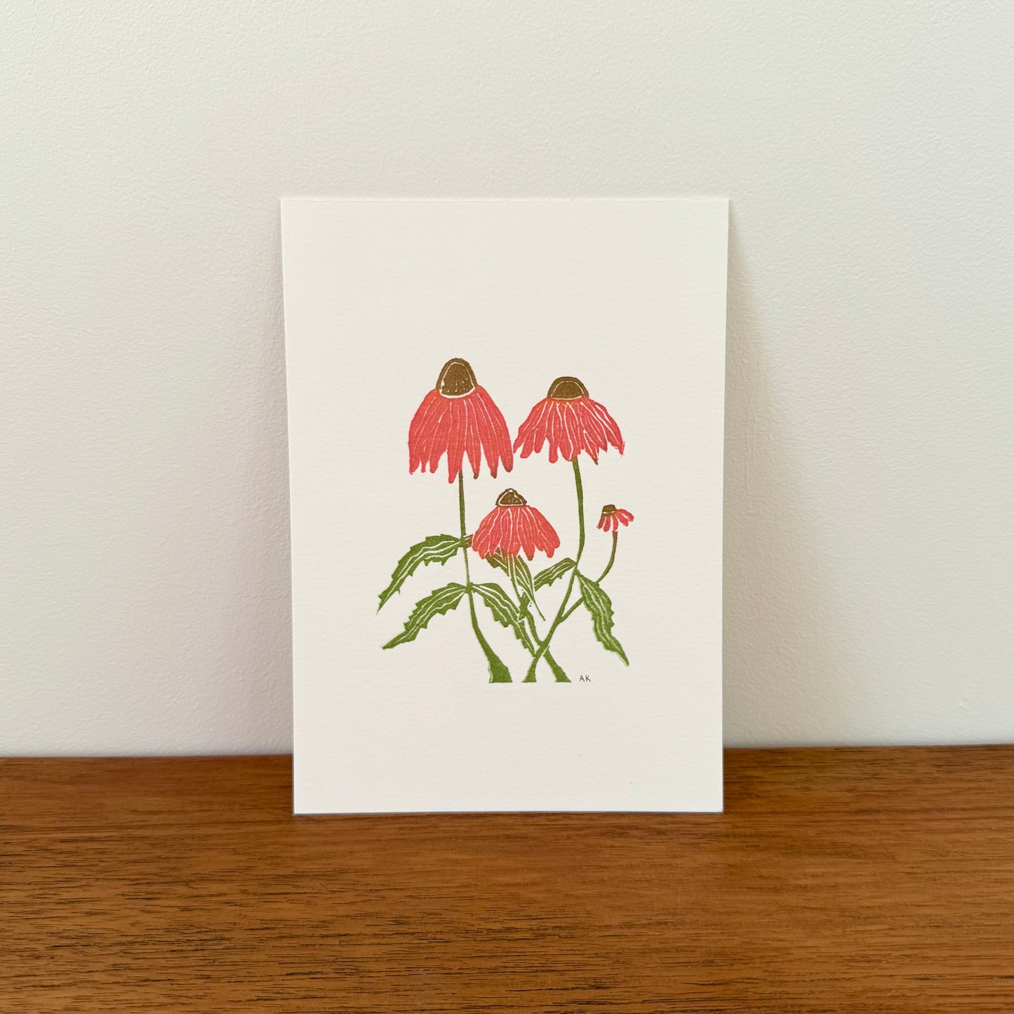 Echinacea - Original Linocut Print