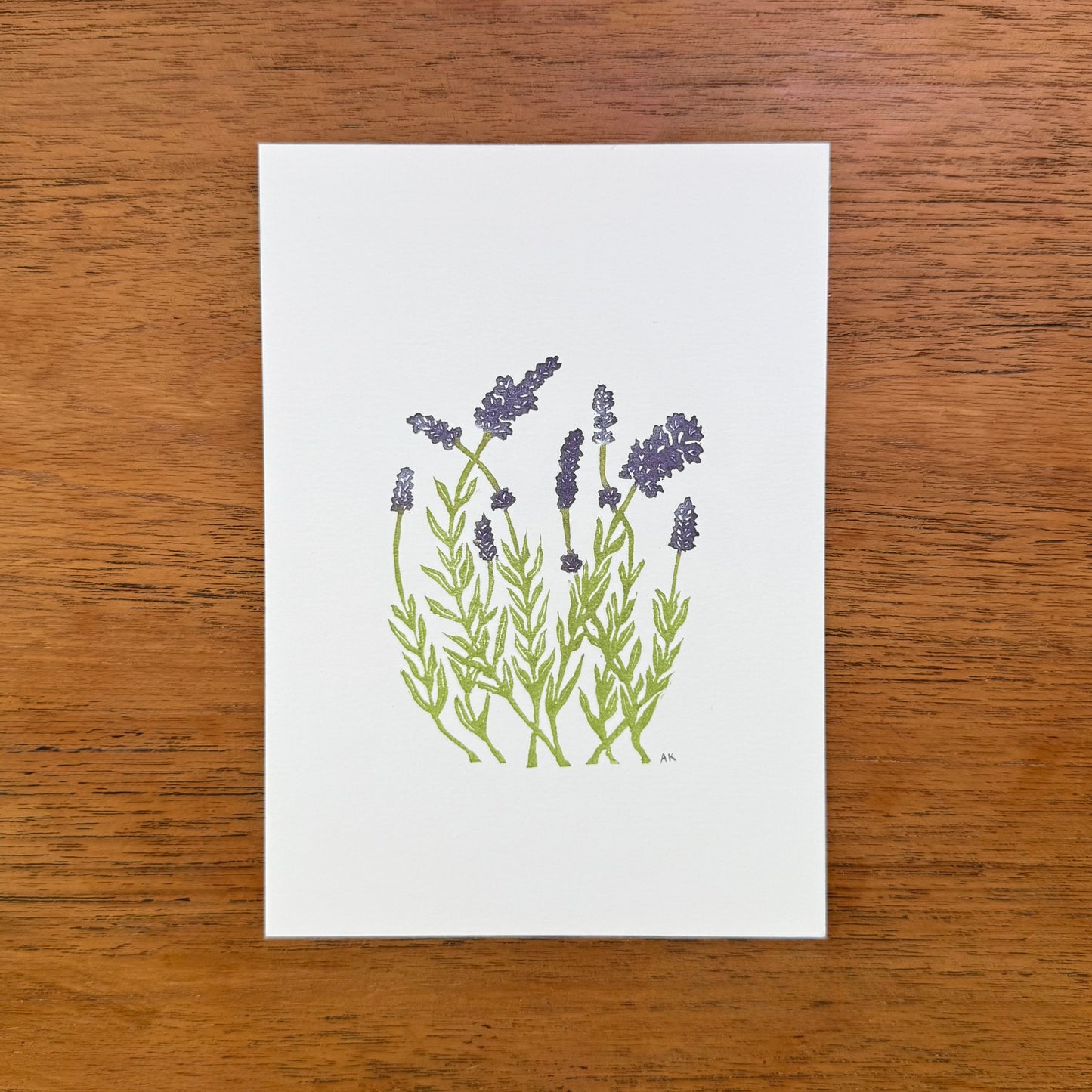 Lavender - Original Linocut Print