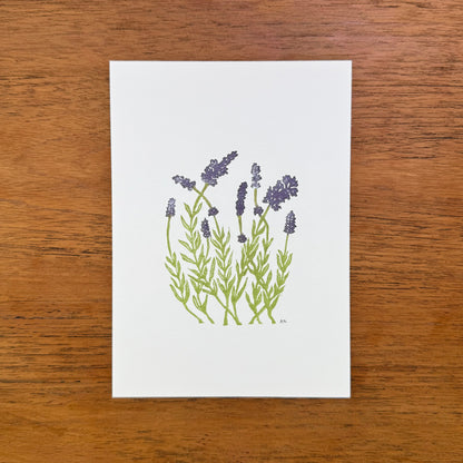 Lavender - Original Linocut Print