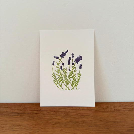 Lavender - Original Linocut Print