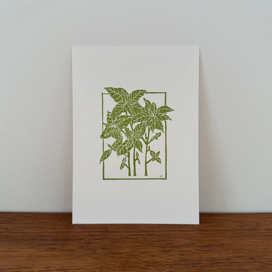 Basil - Original Linocut Print