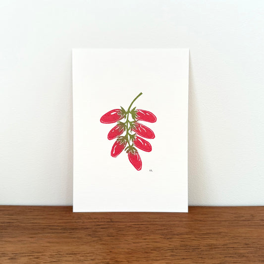 San Marzano Tomatoes - Original Linocut Print