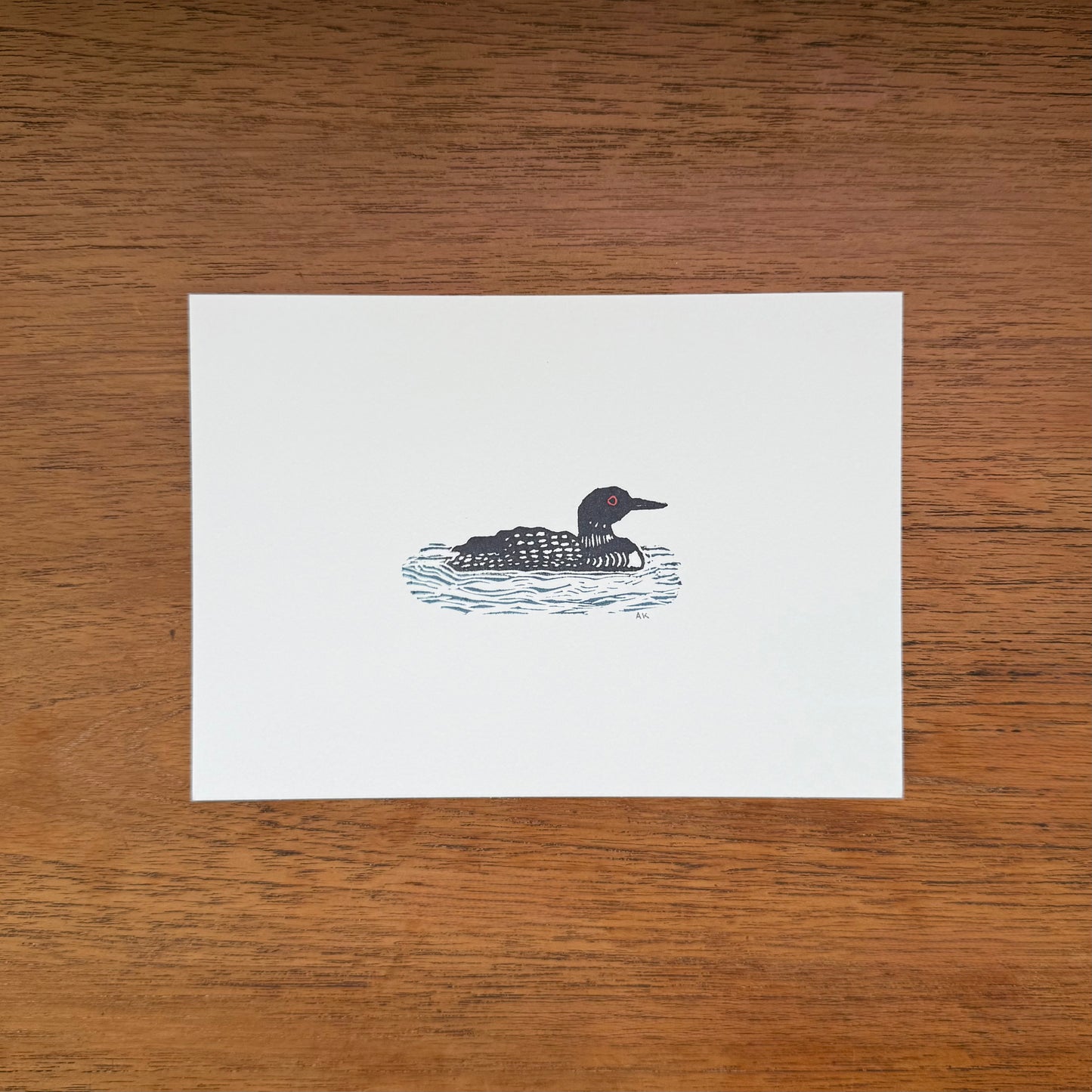 Loon - Original Linocut Print