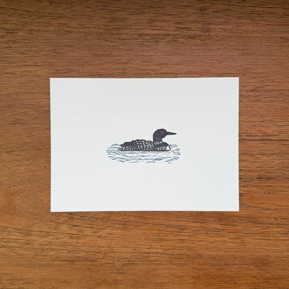 Loon - Original Linocut Print