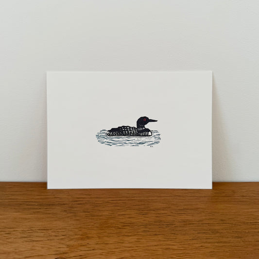 Loon - Original Linocut Print