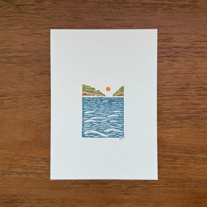 MN Landscape - Original Linocut Print