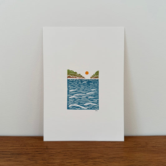 MN Landscape - Original Linocut Print