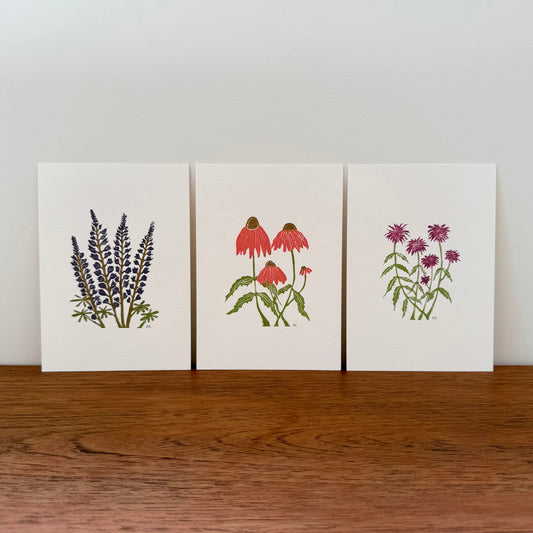 Pollinator 3-Print Bundle - Original Linocut Prints