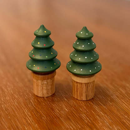 Large Douglas Fir Tic-Tac-Toe Board with Christmas Trees